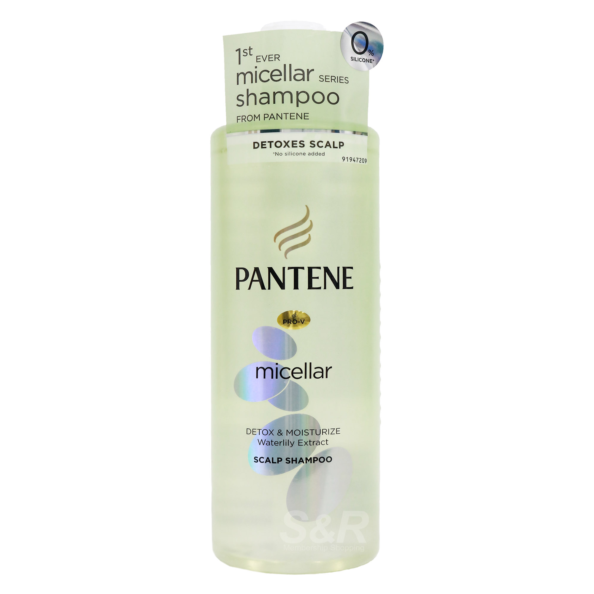 Pantene Pro-V Micellar Detox and Moisture Waterlily Extract Scalp Shampoo 530mL